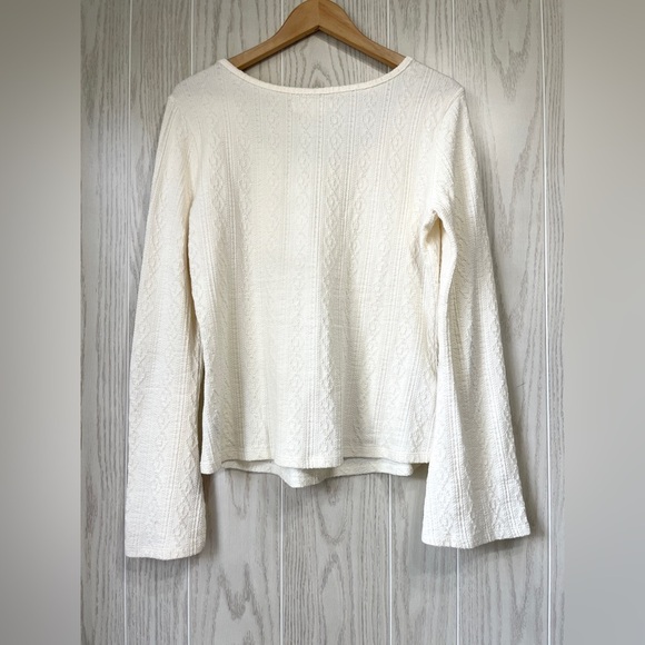 IDYLLWIND WOMEN'S IVORY WADE LONG SLEEVE HENLEY SHIRT Size L NWOT - Picture 4 of 5